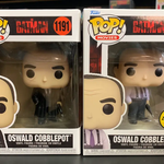 Pop Movies: The Batman Penguin chase bundle featuring collectible figures from THE MIGHTY HOBBY SHOP, shown in an animated scene.