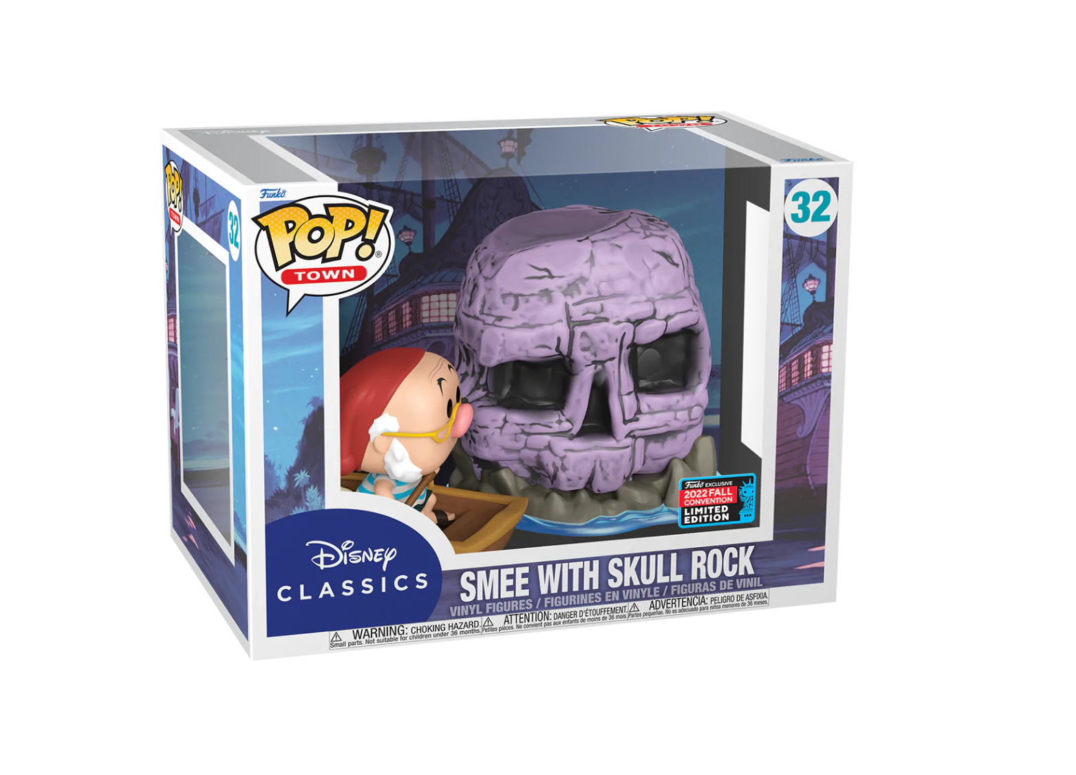 Disney Classics Smee with Skull Rock Pop! Town figure from THE MIGHTY HOBBY SHOP, featuring Smee and Skull Rock scenery in a collectible display.