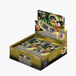 Legend of the Dragon Balls booster box from THE MIGHTY HOBBY SHOP featuring colorful Dragon Ball cards in packaging.