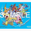 Official Digimon Card Game 2024 Ver.2.0 card sleeves featuring Friends of Adventure design by THE MIGHTY HOBBY SHOP.