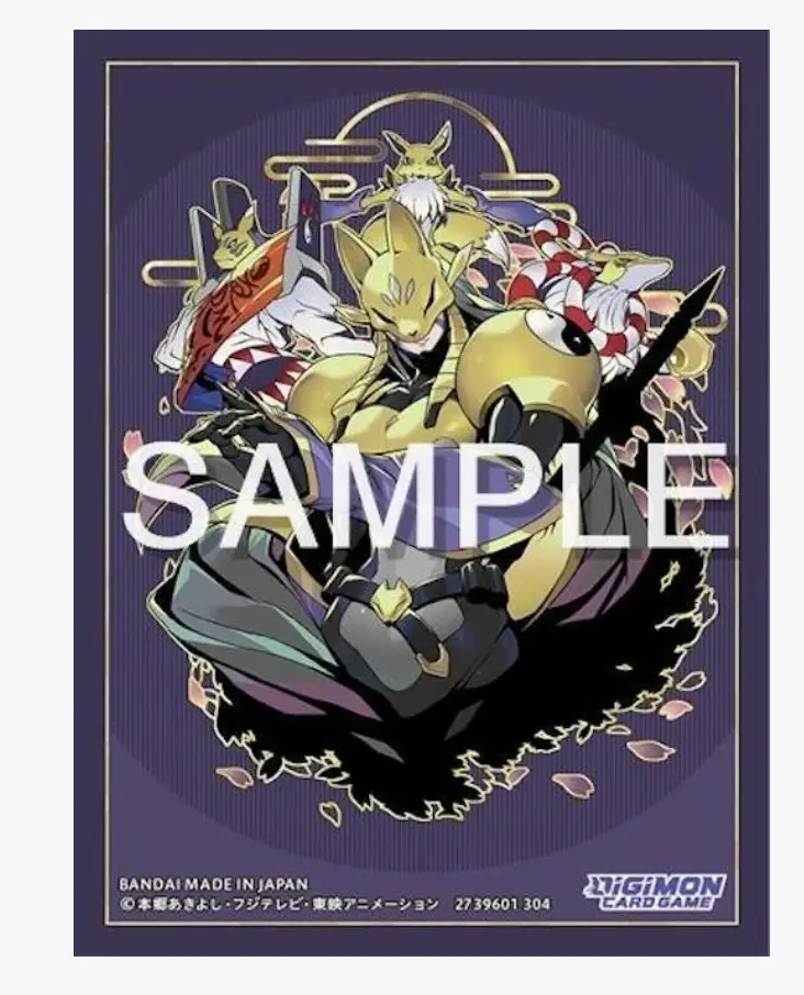 Official Digimon Card Game 2024 Ver.2.0 Sakuyamon card sleeves featuring colorful artwork and protective design.