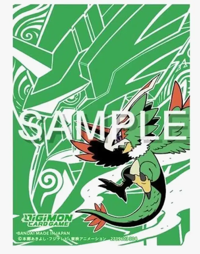 Digimon Card Game Official Card Sleeves 2024 Ver.2.0 featuring Pteromon, with colorful dragon artwork and protective design.