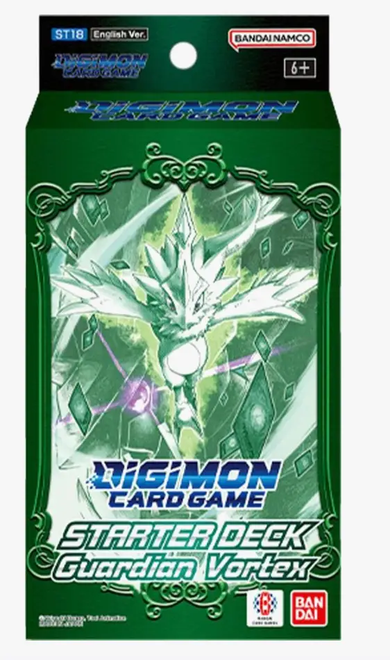 Guardian Vortex Starter Deck from THE MIGHTY HOBBY SHOP featuring colorful cards and artwork for the collectible card game.