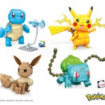 Mega Pokémon building toy kit featuring an action figure and accessories for kids, by THE MIGHTY HOBBY SHOP.