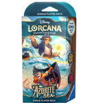 Disney Lorcana Azurite Sea Amber and Ruby single-player deck for trading card game, featuring colorful fantasy card artwork