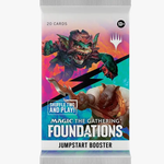 Magic: The Gathering Foundations Jumpstart Booster Pack, featuring colorful cards from the Foundations J25 set.