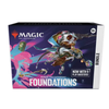 Screenshot of Magic: The Gathering Foundations Bundle packaging, featuring colorful card illustrations and branding elements.