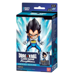 Dragon Ball Z Super Card Game Fusion World Starter Deck featuring Vegeta mini card, collectible card game accessory.