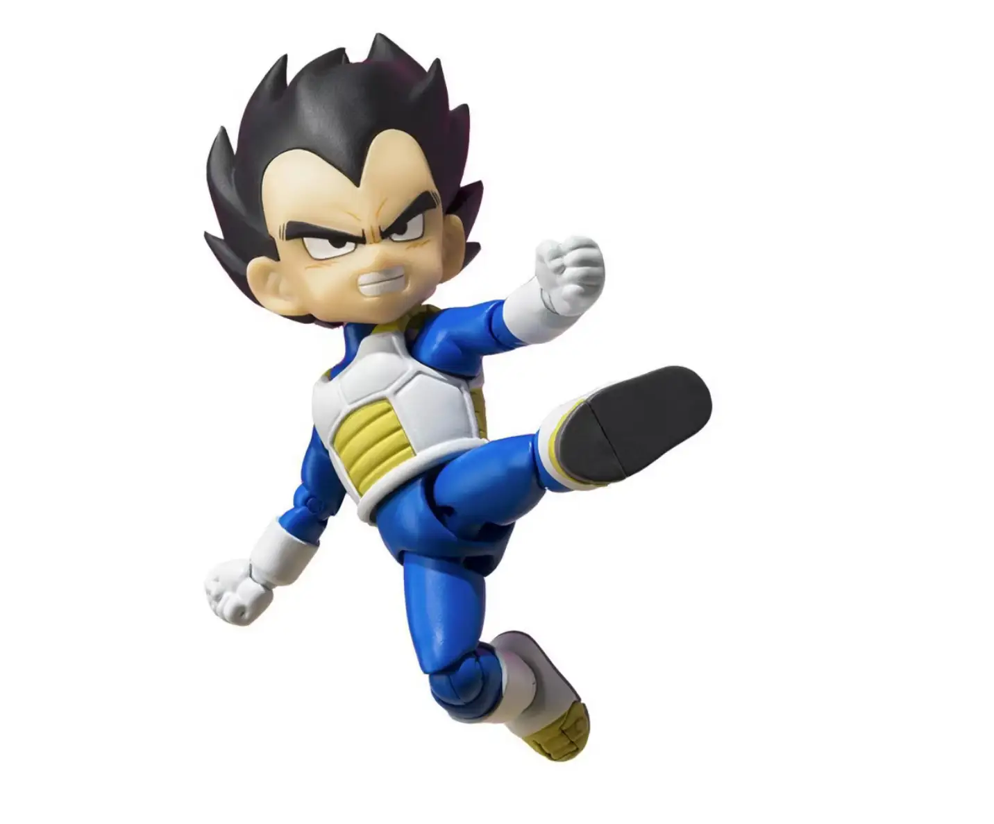 Dragon Ball Super Vegeta Daima action figure from S.H. Figuarts, detailed figure with dynamic pose and vibrant colors.