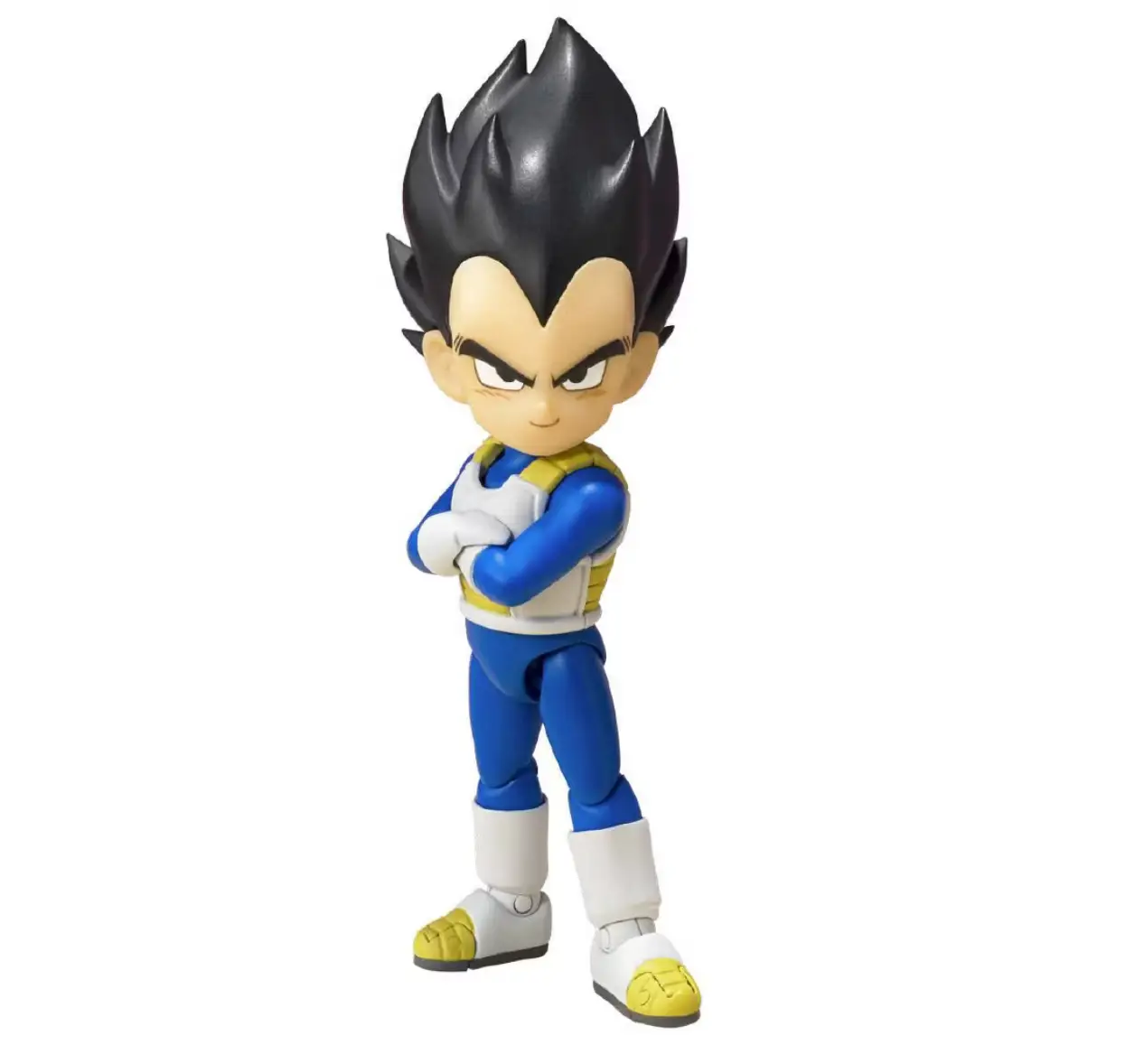 Dragon Ball Super Vegeta Daima action figure from S.H. Figuarts, detailed figure with dynamic pose and vibrant colors.