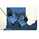 UniVersus Attack on Titan double takedown playmat, 24x14 inches, featuring detailed artwork from the Attack on Titan series.
