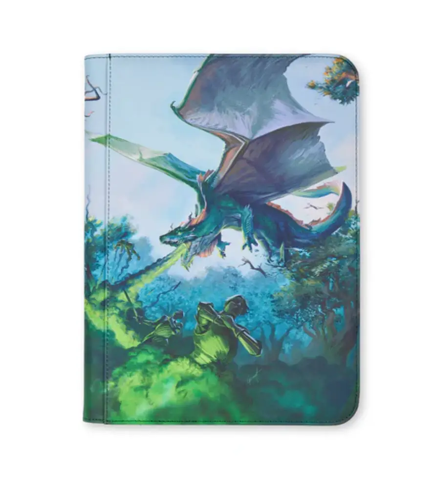 9-pocket binder for trading cards by The Mighty Hobby Shop, with 360-card capacity and clear plastic pages for easy viewing.