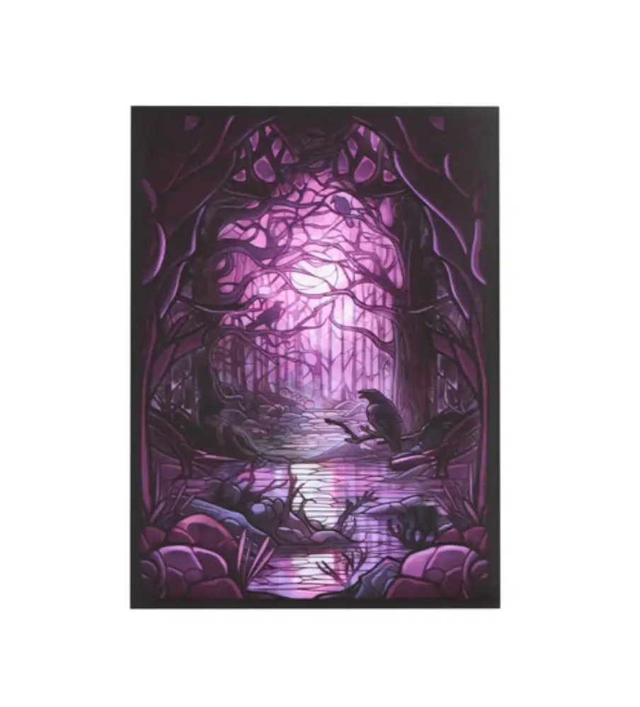 Matte artwork sleeves, 100 count, standard size, ideal for protecting trading cards or collectible cards.