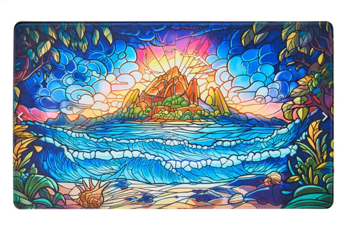 Stitched standard playmat measuring 24x14 inches with colorful design, ideal for children's play areas.