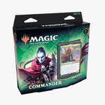 Zendikar Rising Sneak Attack Commander Deck from Magic: The Gathering, featuring card art and game components on a tabletop.