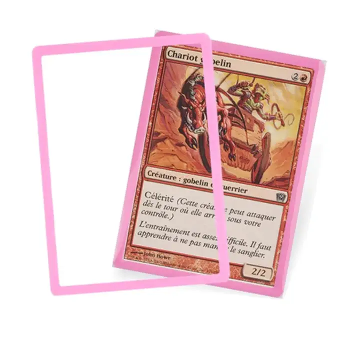 Standard size synergy inner sleeves from The Mighty Hobby Shop, clear plastic sleeves for protecting trading cards.