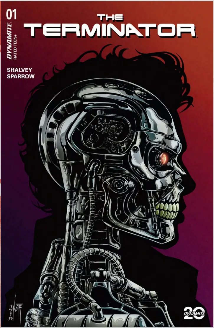 Terminator #1 Jordan Noir Color Variant comic book by Jams Fortress Comics, featuring cover art of the iconic character.