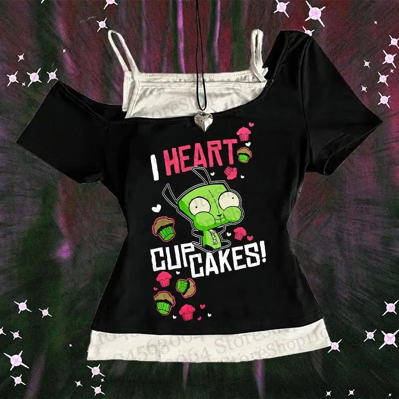 Y2k Clothes Women Tops Harajuku Cute Crop Top Suspenders by Infinite Visibility
