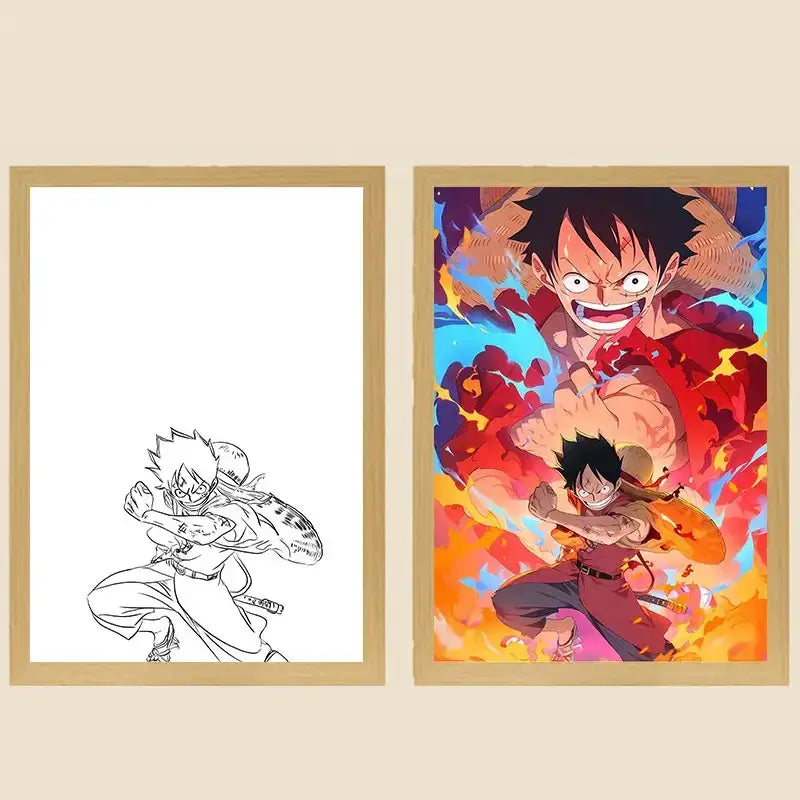 One Piece Photo Frame Night Light Luffy Zoro Christmas Gift by Infinite Visibility