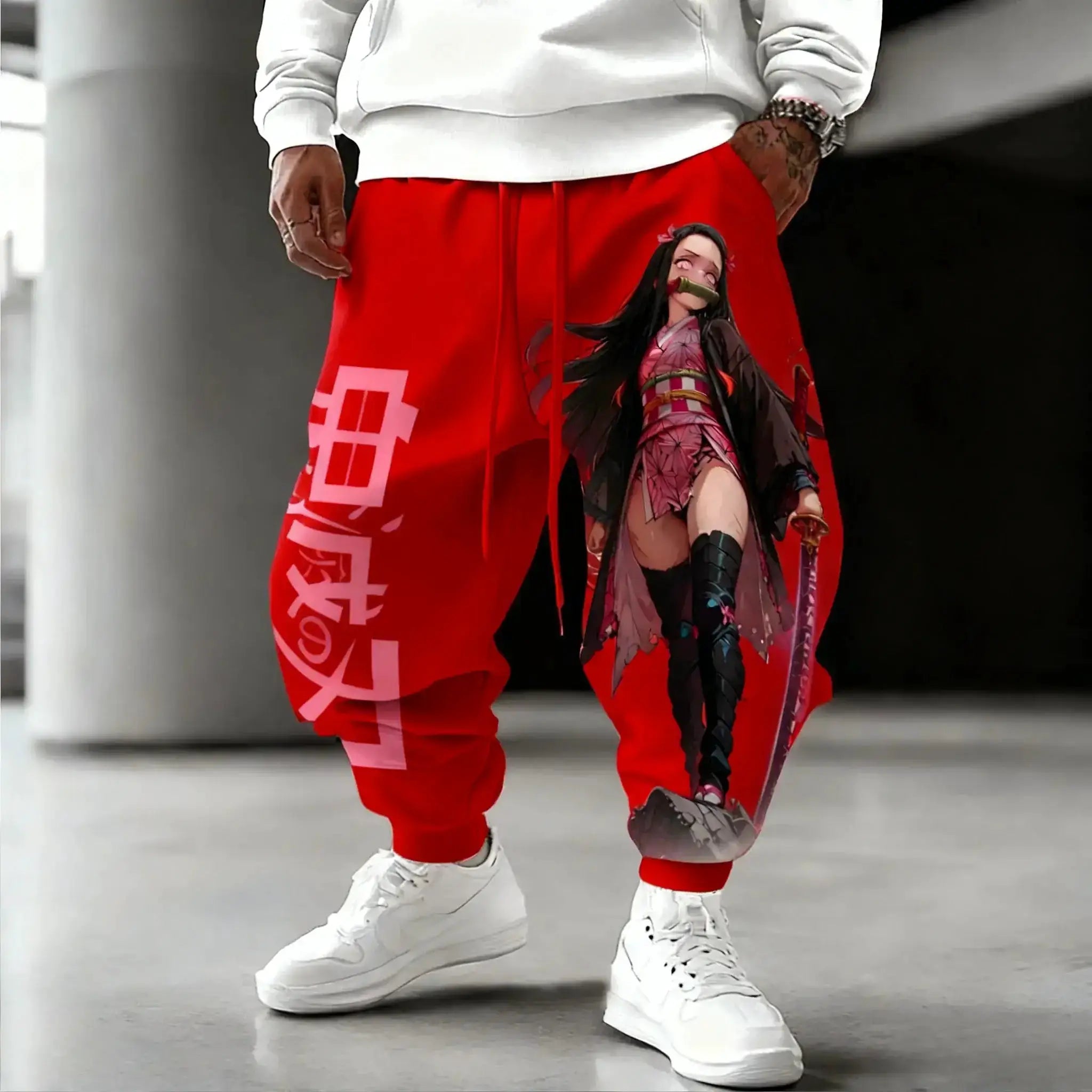 Demon Slayer Cotton Pants: Nezuko Kamado 2025 Winter Streetwear by Infinite Visibility