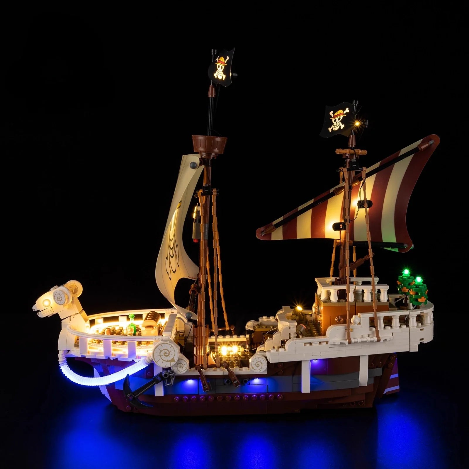 Going Merry LED light set for 75639 model, anime figure from Infinite Visibility with illuminated details and detailed design.
