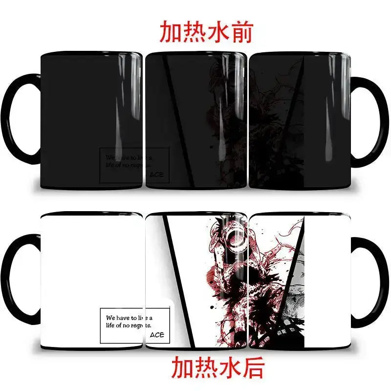 One Piece Color Changing Mug: Nika Luffy & Ace Magic Cup by Infinite Visibility