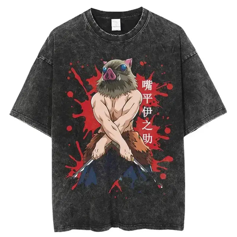 Demon Slayer Oversized Anime Hoodie, Unisex Cotton by Infinite Visibility