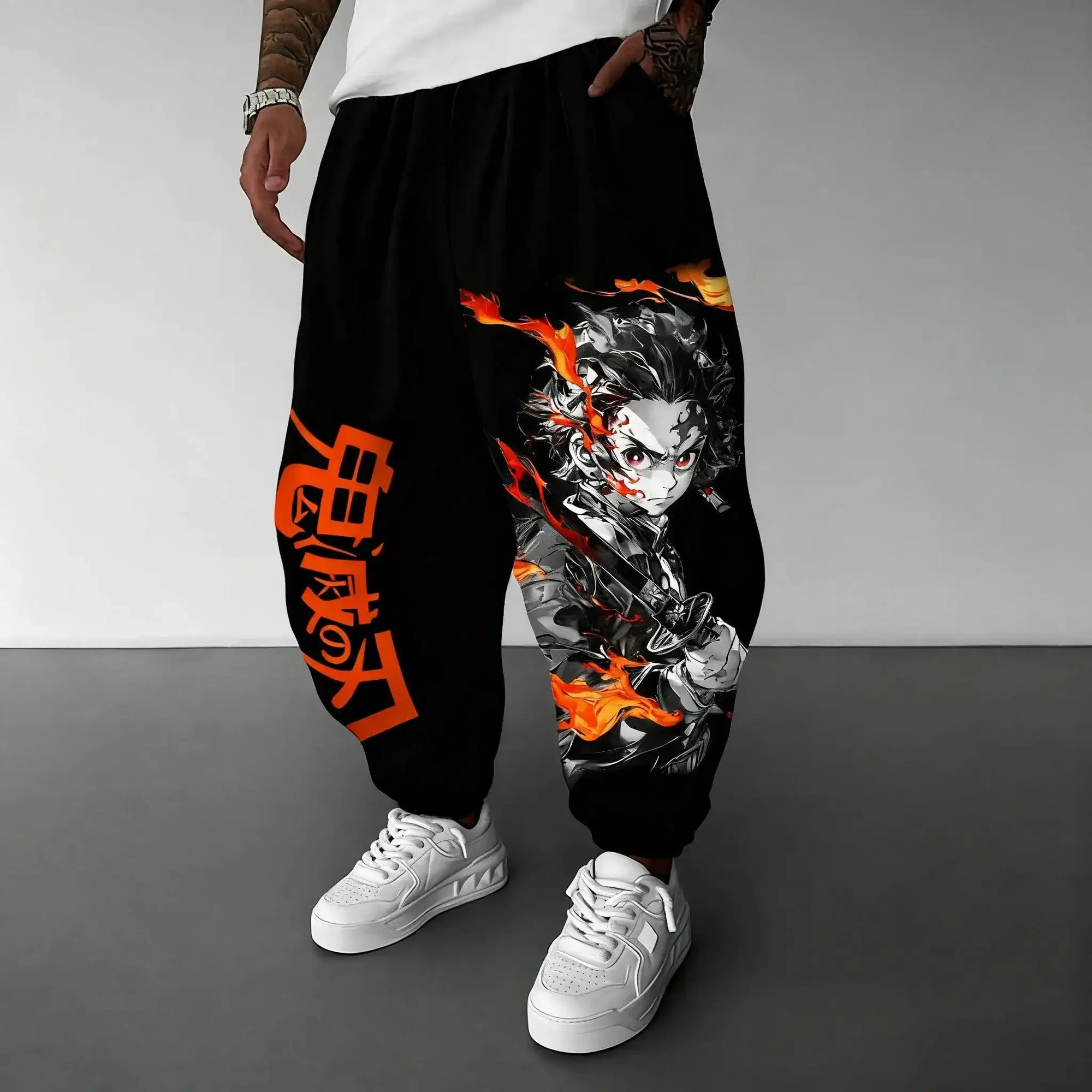 Demon Slayer Anime Men Sweatpants Y2K Streetwear by Infinite Visibility