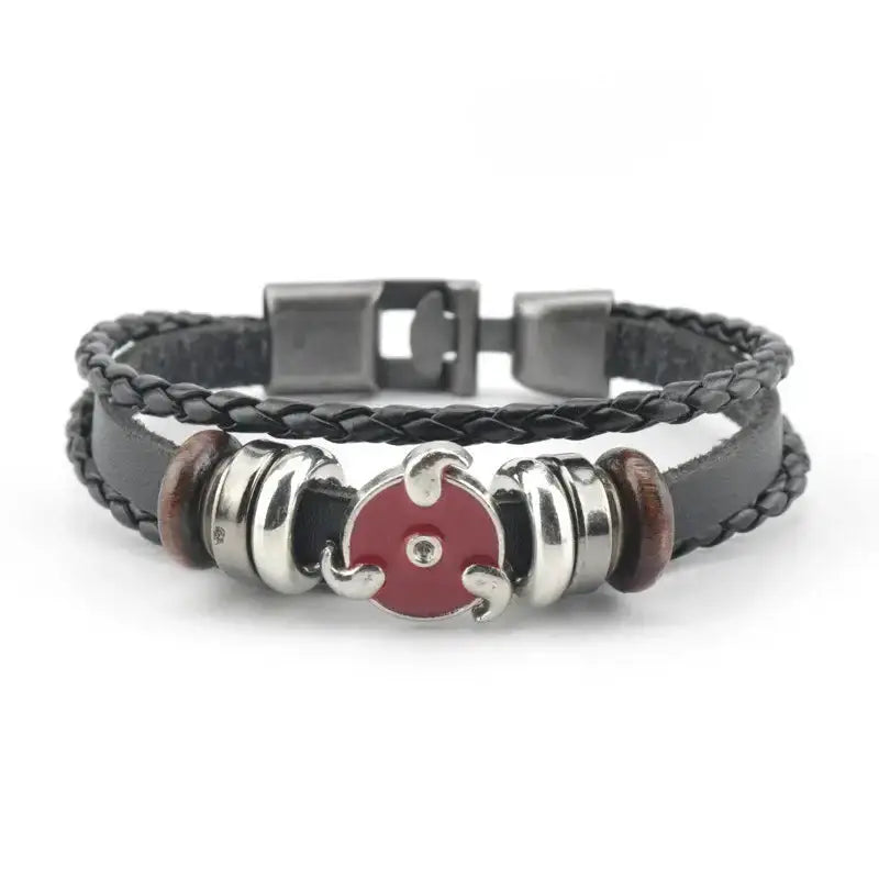 Anime Woven Cowhide Bracelet – Multilayer Buckle Gift by Infinite Visibility