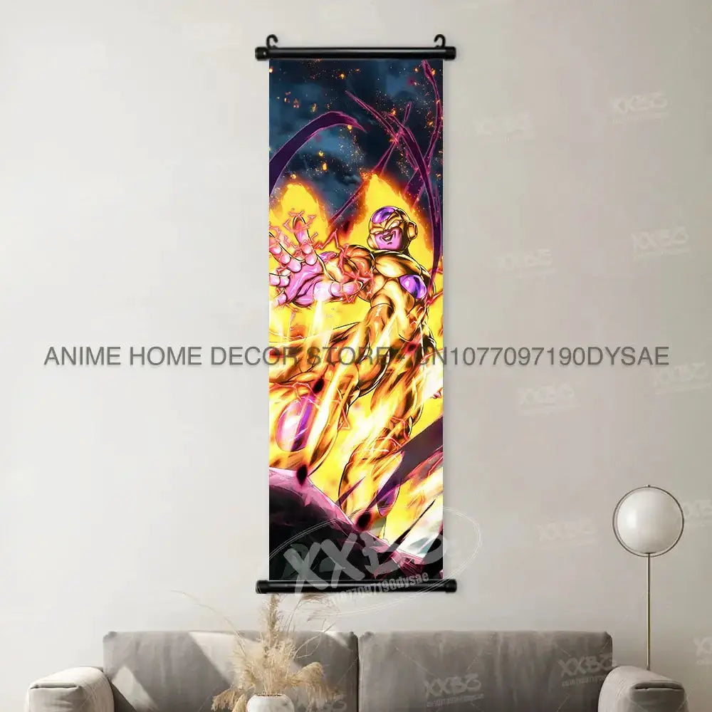 Dragon Ball Posters: Goku & Vegeta Hanging Scroll Wall Art by Infinite Visibility