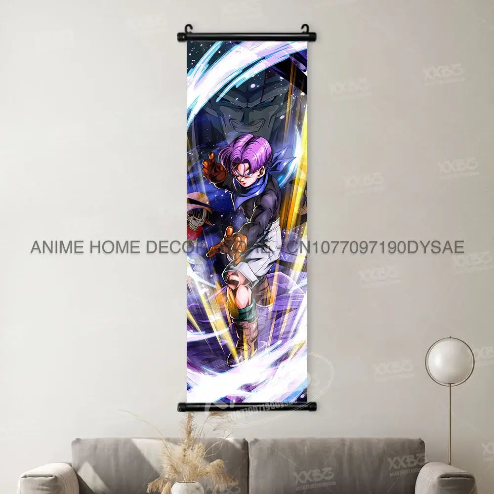 Dragon Ball Posters: Goku & Vegeta Hanging Scroll Wall Art by Infinite Visibility