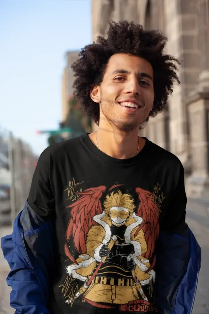 Wing Hero Hawks T-Shirt: Keigo Takami Anime Manga Top