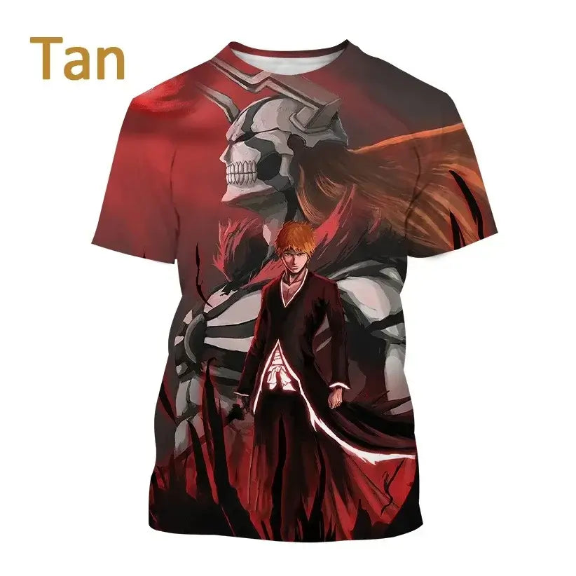 Ichigo Kurosaki T-shirt: 3D Bleach Anime Summer Top