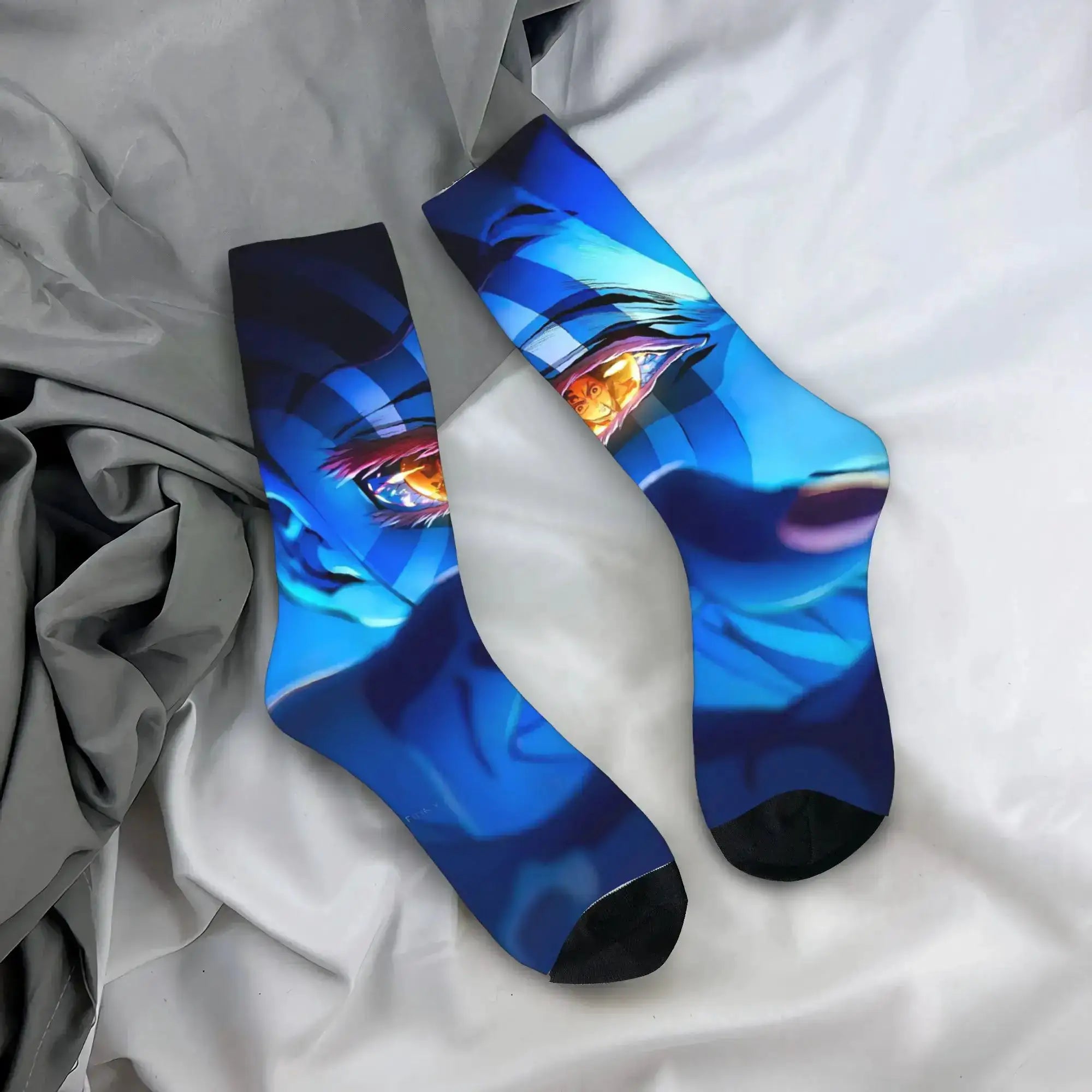 Demon Slayer Socks: Nezuko & Giyu Trendy Skateboard Style by Infinite Visibility