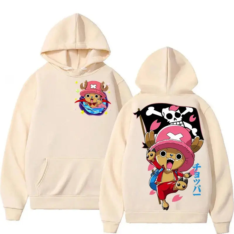 Harajuku Style Chopper Hoodie One Piece Cotton Top