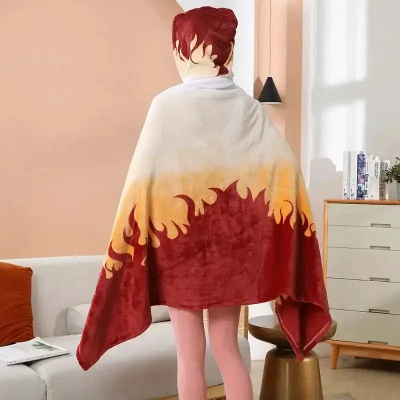 Demon Slayer Blanket: Tanjiro Anime Bathrobe & Cosplay Shawl by Infinite Visibility