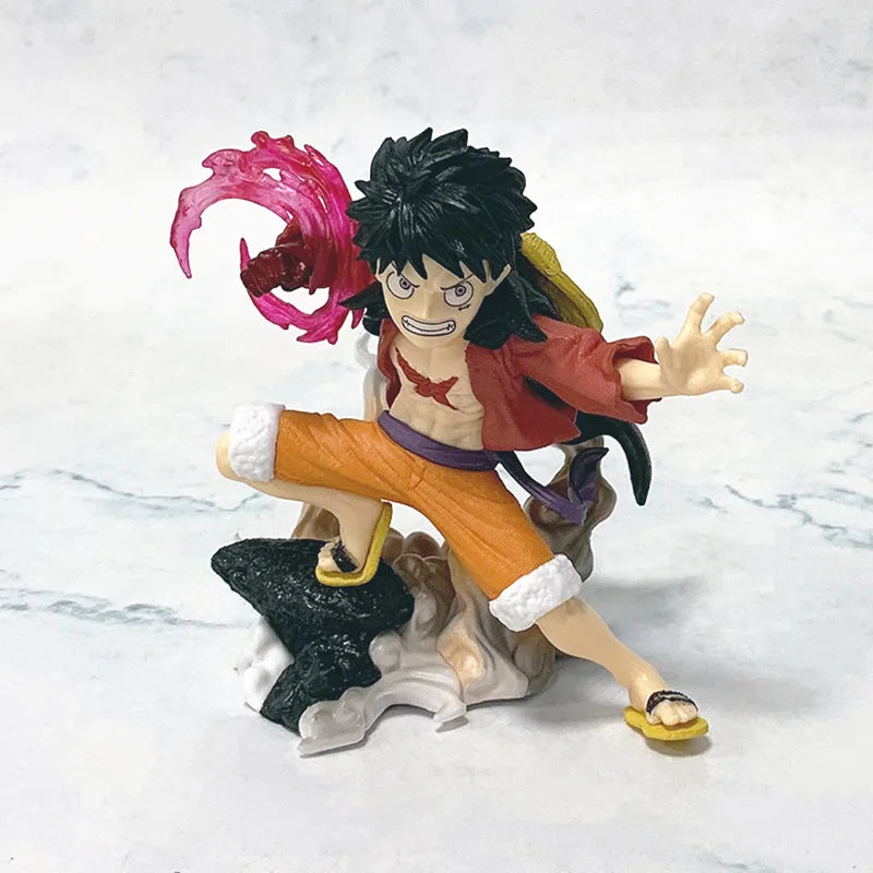 One Piece Luffy Figures: Flowing Cherry Sakura Model