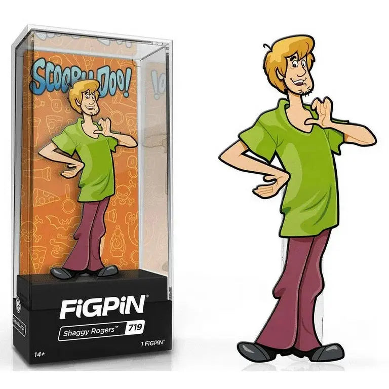 Shaggy Rogers FiGPiN #719 from Scooby-Doo, collectible enamel pin featuring Shaggy in his signature green shirt and brown pants.
