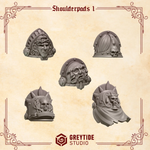 3d Printed Crimson Lords Shoulderpads x10 by Greytide Studio by Last Hope Miniatures