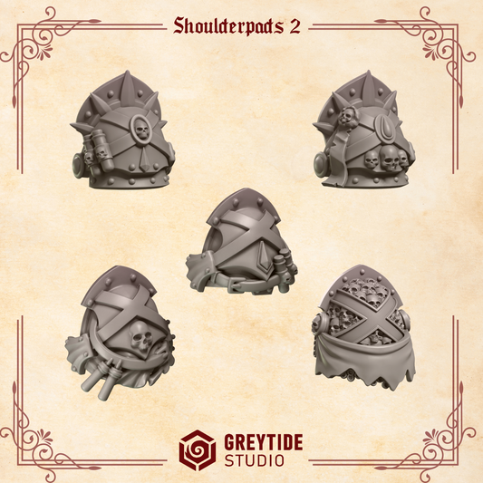 3d Printed Crimson Lords Shoulderpads #2 x10 by Greytide Studio