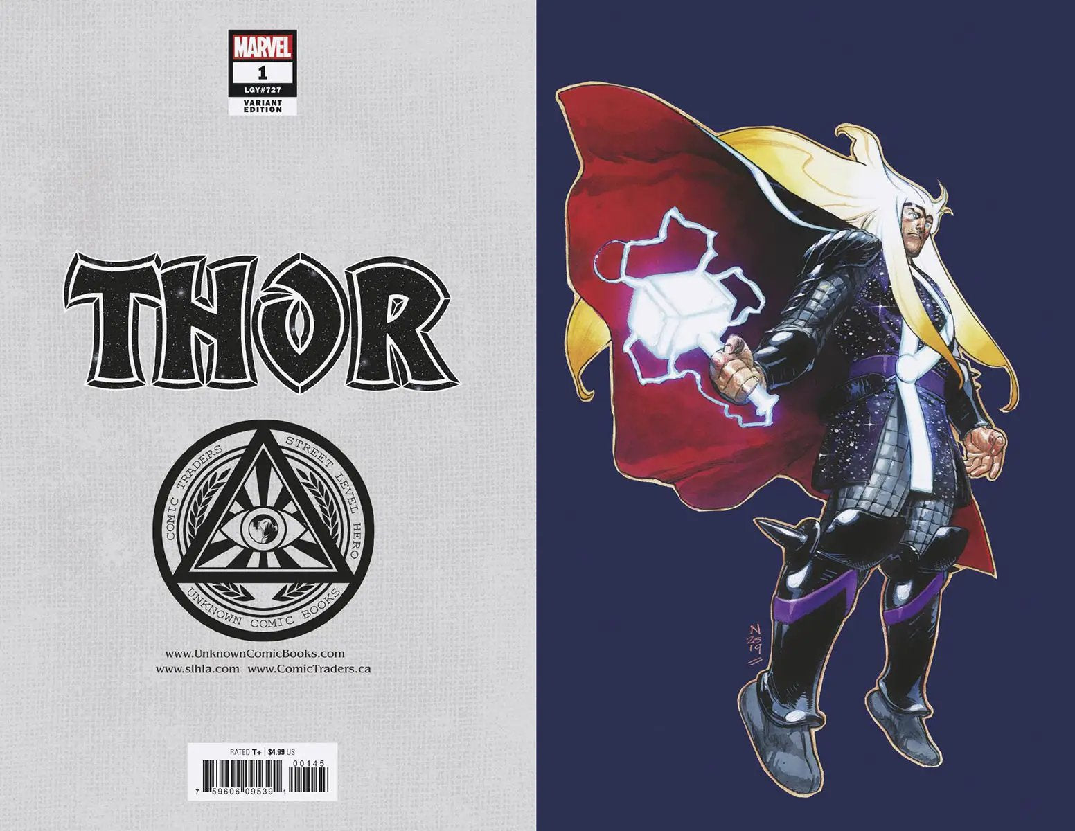THOR #1 UNKNOWN COMICS EXCLUSIVE 3RD PTG VIRGIN VAR (09/09/2020) by Unknown Comic Books