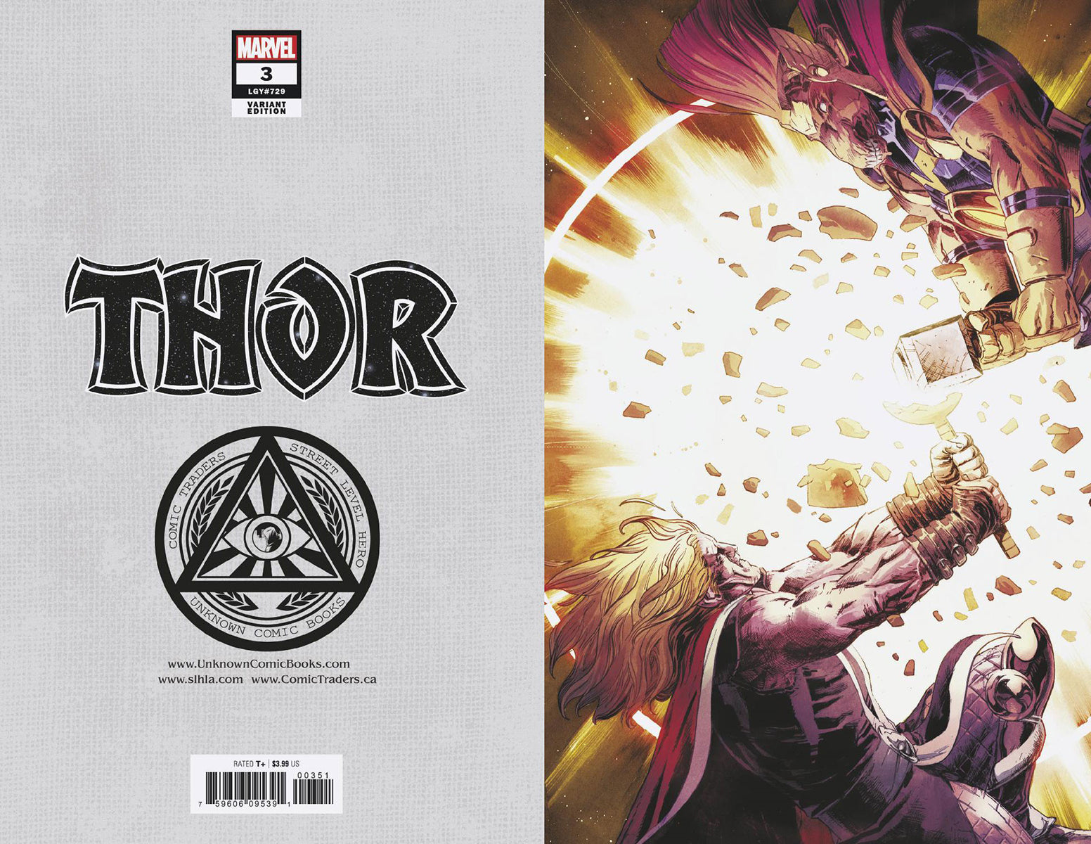 THOR #3 UNKNOWN COMICS EXCLUSIVE 4TH PTG KLEIN VIRGIN VAR (09/09/2020) by Unknown Comic Books