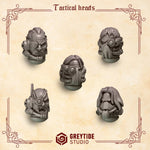 3d Printed Crimson Lords Tactical Heads #5 x10 by Greytide Studio