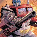 Transformers #8 Virgin Exclusive comic book cover featuring artwork by Tyler Kirkham, published by Jams Fortress Comics.