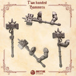 3d Printed Crimson Lords 2 Handed Hammer Set  by Greytide Studio