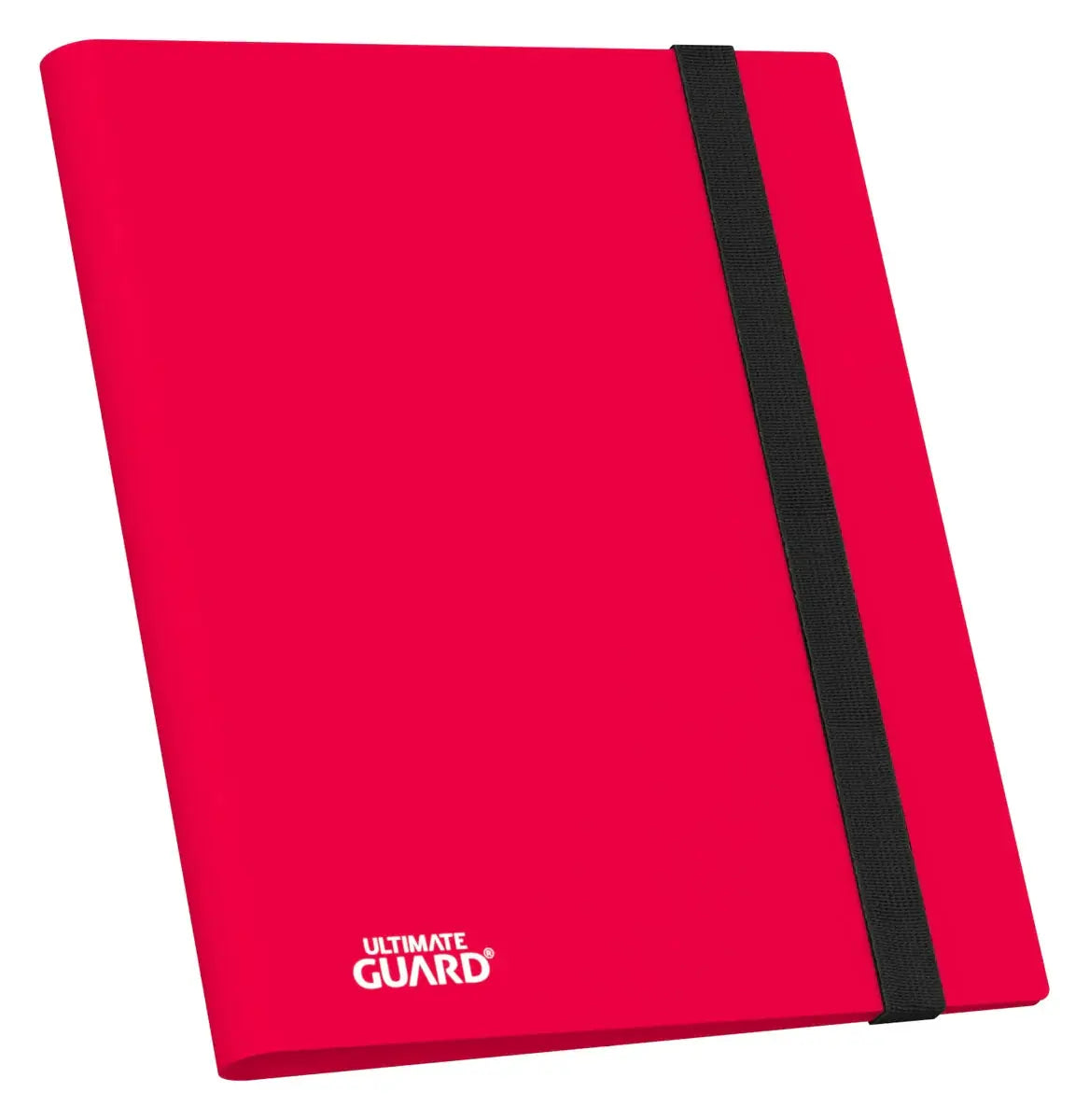 Ultimate Guard FlexxFolio 360 18-pocket card organizer with clear sleeves, black exterior, and sturdy design for collectible card storage.