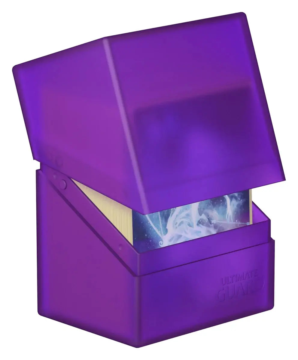 Ultimate Guard Boulder 80+ card storage box from THE MIGHTY HOBBY SHOP, black with a sturdy design for organizing trading cards