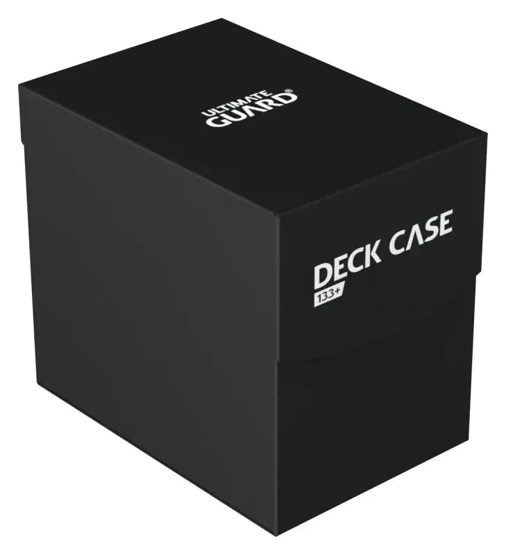 Ultimate Guard Deck Case 133+ by The Mighty Hobby Shop, black plastic storage case for trading card decks.