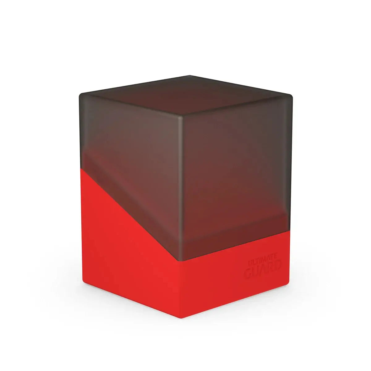 Ultimate Guard Boulder 100+ Synergy card storage box with secure lid and durable design for safe trading card organization.