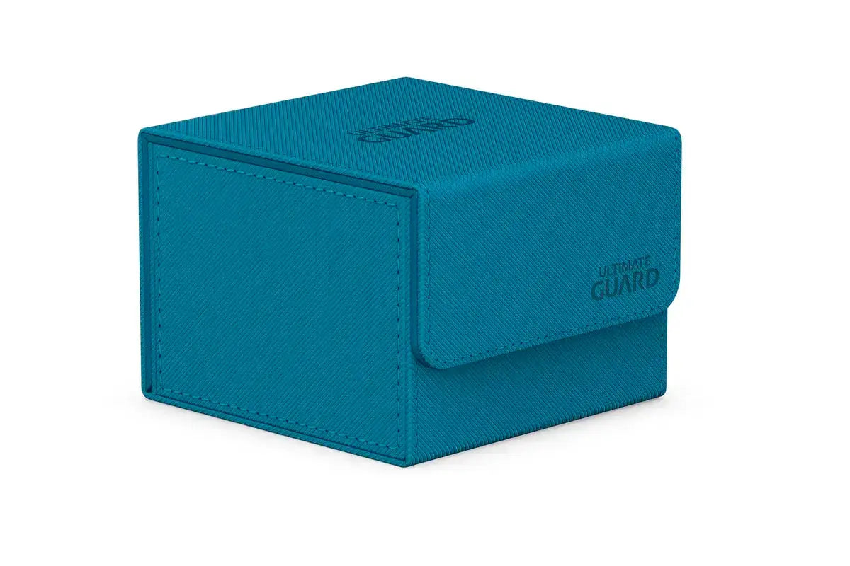Ultimate Guard Sidewinder 133+ Xenoskin card storage box with black exterior and textured Xenoskin finish, designed for collectible cards.